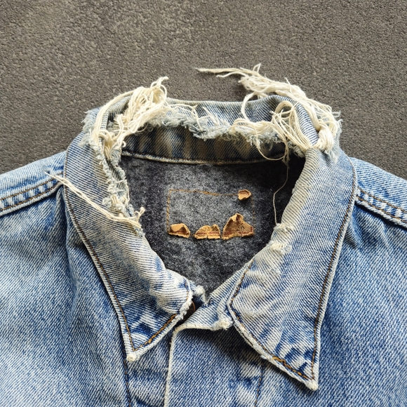 Vtg 80's Levi's Blanket Lined Denim Trucket Jacket Made USA 70506 0316 Size 40 - Picture 8 of 8